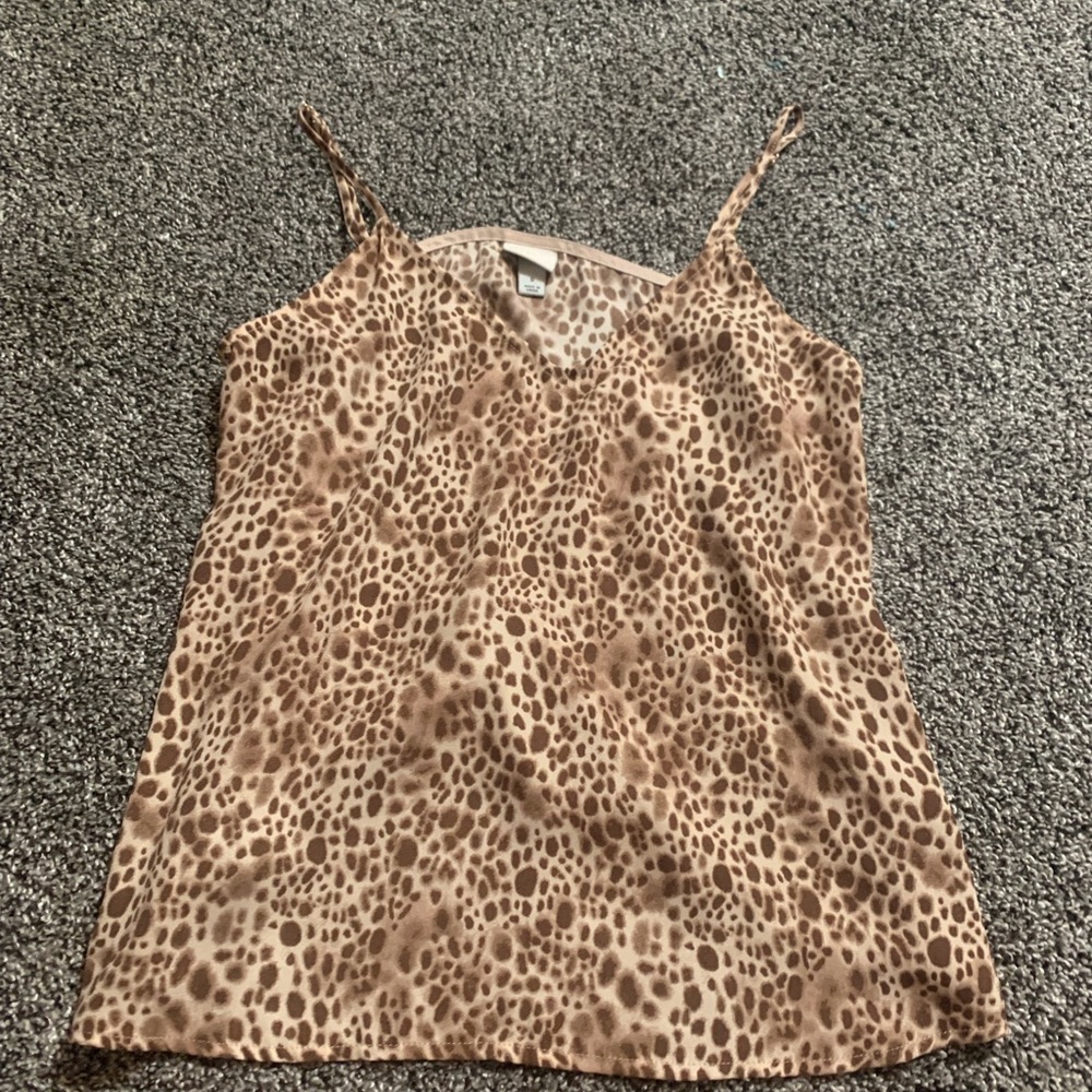 brown cheetah print tank top